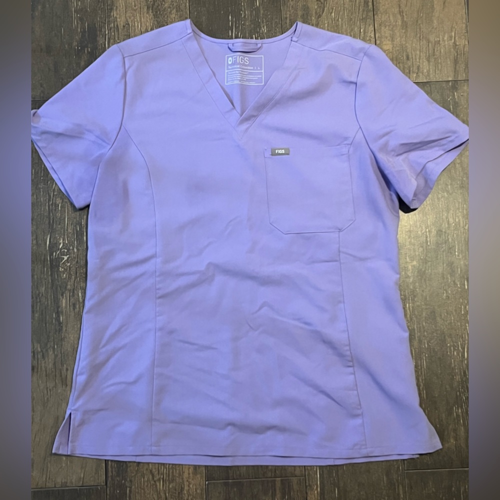 Figs Lavender Dew Catarina slim scrub top, Large